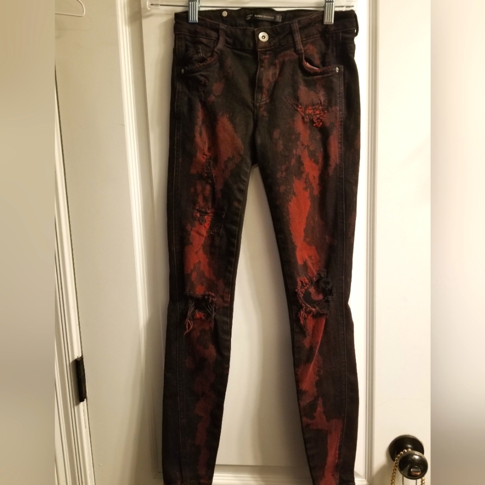 Womens Zara distressed jeans